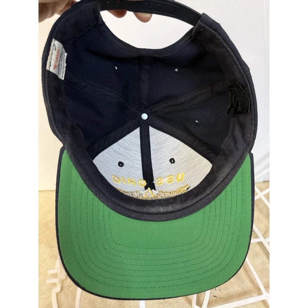 Vintage USS Ohio SSBN 726 Submarine Hat Yupoong Snapback Navy Dolphins 90s‎